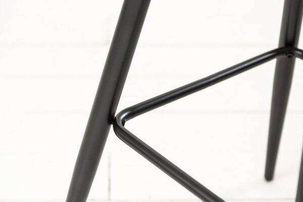Tresenstuhl mit Lehne Stoff Metall in Braun Schwarz