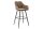 Barhocker mit Lehne Stoff Metall in Taupe Schwarz Modern