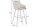 Barhocker mit Lehne Stoff Metall in Taupe Schwarz Modern
