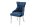 Esszimmerstuhl Samt Edelstahl Chesterfield Blau Silber