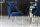 Esszimmerstuhl Samt Edelstahl Chesterfield Blau Silber