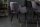 Esszimmerstuhl Samtbezug in Grau Schwarz Gold mit Armlehne