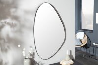 Wandspiegel Schwarzer Rahmen Metall H: 90 cm Handarbeit...