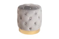 Sitzhocker Grau Gold klein Ø 37 cm H: 38 cm aus...