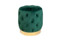 Pouf Grün Gold Samtbezug Ø 37 cm klein...