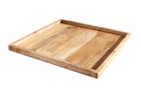 Tablett Mangoholz mit erhöhtem Rand 50 cm Handarbeit