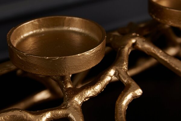 Kerzenständer für Stumpenkerzen 60 cm Handarbeit in Gold