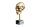 Dekostatue Totenkopf in Gold Schwarz H: 35 cm Metall Marmor