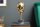Dekostatue Totenkopf in Gold Schwarz H: 35 cm Metall Marmor