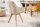 Drehstuhl Samt Holz ohne Rollen Creme Beige Natur