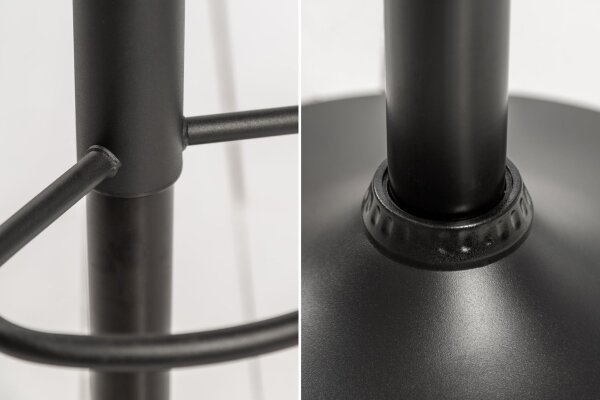 Tresenstuhl höhenverstellbar Samt Metall Gelb Schwarz