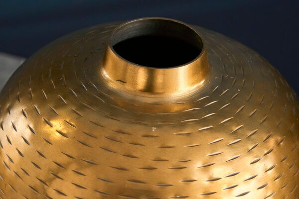 Deko Vase 2er Set Handarbeit Hammerschlag Unikat in Gold