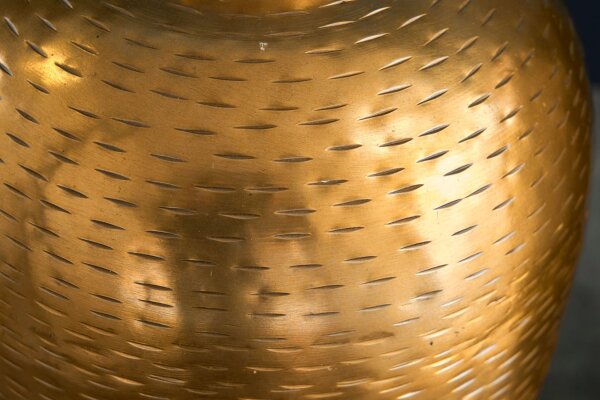 Deko Vase 2er Set Handarbeit Hammerschlag Unikat in Gold