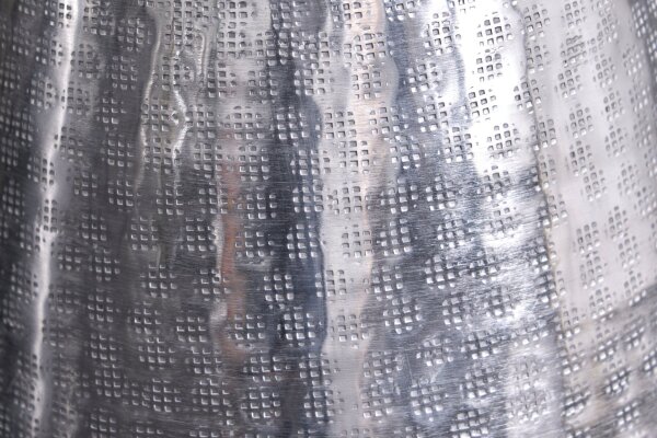 Dekovase in Silber antik Hammerschlag H: 25 cm Handarbeit
