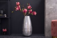 Dekovase in Silber antik Hammerschlag H: 25 cm Handarbeit