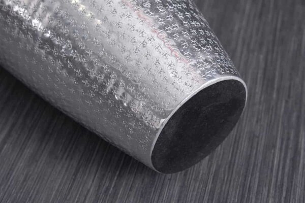Dekovase Handarbeit H: 50 cm Hammerschlag Unikat in Silber