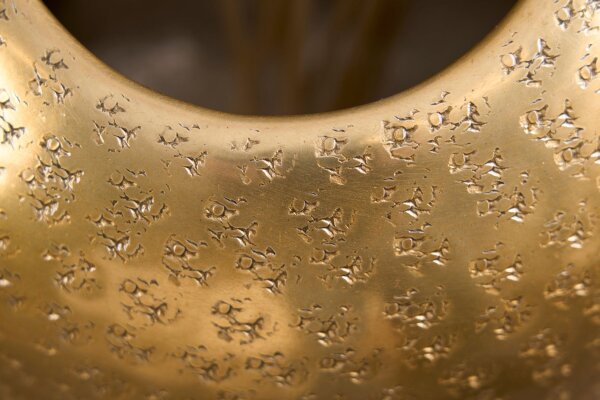 Dekovase Handarbeit H: 50 cm Hammerschlag Unikat in Gold