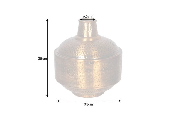Deko Vase Handarbeit Hammerschlag Ø 31 cm in Kupfer antik
