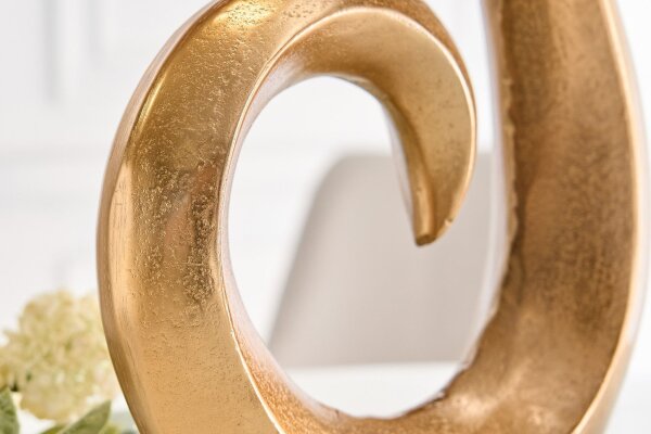 Dekovase Metall in Gold Handarbeit H: 47 cm SIXTEN