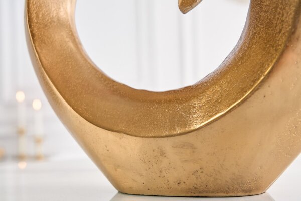Dekovase Metall in Gold Handarbeit H: 47 cm SIXTEN