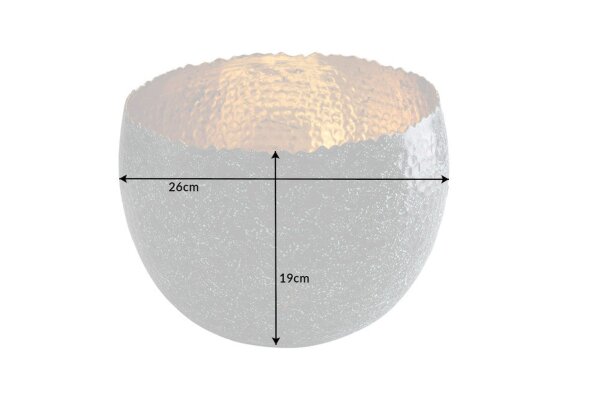 Dekoschale Handarbeit Ø 28 cm klein Hammerschlag Metall
