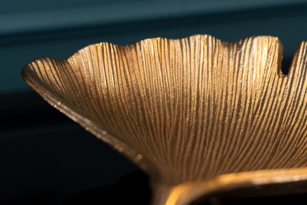 Dekoschale in Gold Handarbeit L: 33 cm Ginko Design Asiatisch
