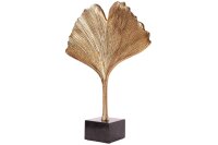 Dekostatue Metall Asiatisch 34cm Gold Ginko Design...