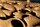 Deko Schale Metall 50 cm lang in Gold Ginko Handarbeit