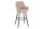 Barstuhl Chesterfield aus Samt Metall in Creme Beige Schwarz