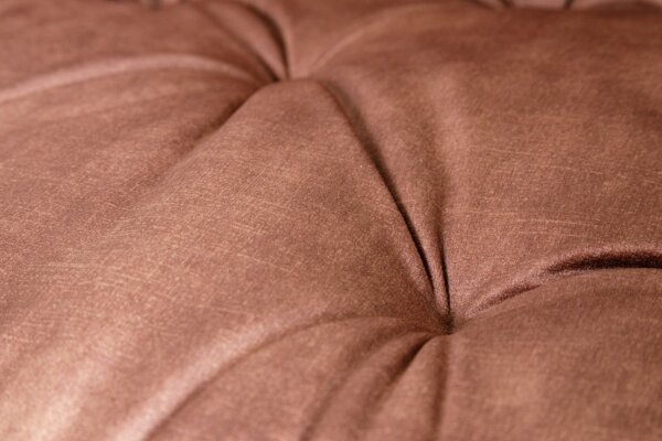 Barstuhl mit Lehne Stoff Metall in Braun Schwarz Chesterfield