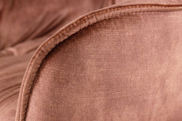 Barstuhl mit Lehne Stoff Metall in Braun Schwarz Chesterfield