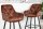 Barstuhl mit Lehne Stoff Metall in Braun Schwarz Chesterfield