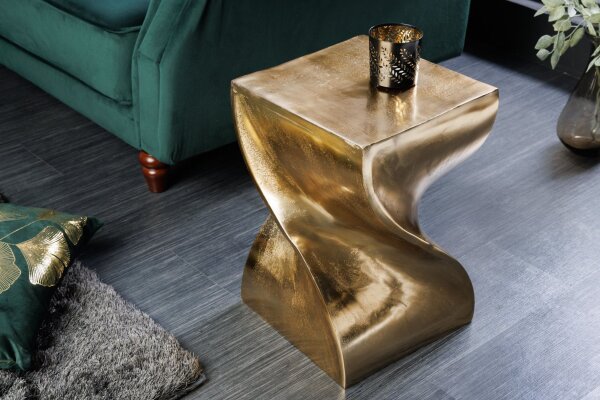 Podest Metall in Gold H: 45 cm Handarbeit VENICE