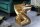 Podest Metall in Gold H: 45 cm Handarbeit VENICE