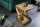 Podest Metall in Gold H: 45 cm Handarbeit VENICE