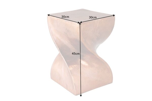 Beistelltisch in Kupfer Handarbeit H: 45 cm Metall