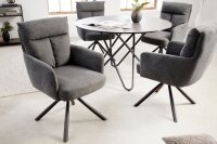 Bürostuhl drehbar Grau Schwarz aus Stoff Metall mit...