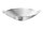 Dekoschale Hammerschlag in Silber Ø 50 cm Handarbeit