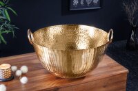 Dekoschale rund Ø 25 cm Hammerschlag in Gold...