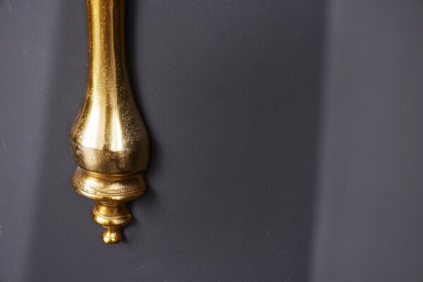 Schweberegal Metall in Gold 60 cm hoch Handarbeit Barock