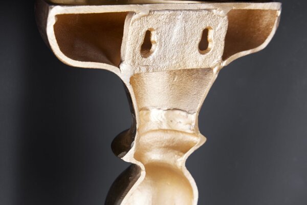 Schweberegal Metall in Gold 60 cm hoch Handarbeit Barock