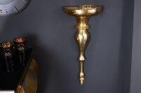 Schweberegal Metall in Gold 60 cm hoch Handarbeit Barock