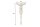 Schweberegal Metall in Gold 60 cm hoch Handarbeit Barock