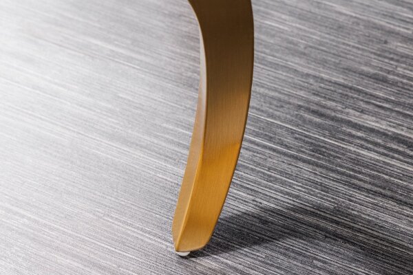 Esszimmerstuhl Grau Gold Chesterfield Barock Samtbezug