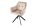 Drehstuhl Creme Beige Natur Samt Metall mit Armlehne