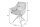 Drehstuhl ohne Rollen Samt Metall in Grau Schwarz mit Armlehne