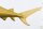 Dekostatue Metall Hai Fisch in Gold 103 cm lang Handarbeit