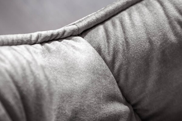 Esszimmerstuhl Samt Metall in Grün-Grau Schwarz Chesterfield