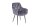 Esszimmerstuhl Grau Schwarz Samt Metall Chesterfield