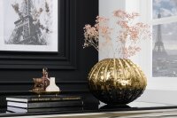 Vase Metall rund Ø 30 cm Hammerschlag in Gold...